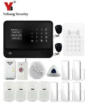 

YobangSecurity Smoke Alarm Detector 433Mhz RIFD Keypad Android IOS APP Control Touch Screen GSM WIFI Alarm Systems Security Home