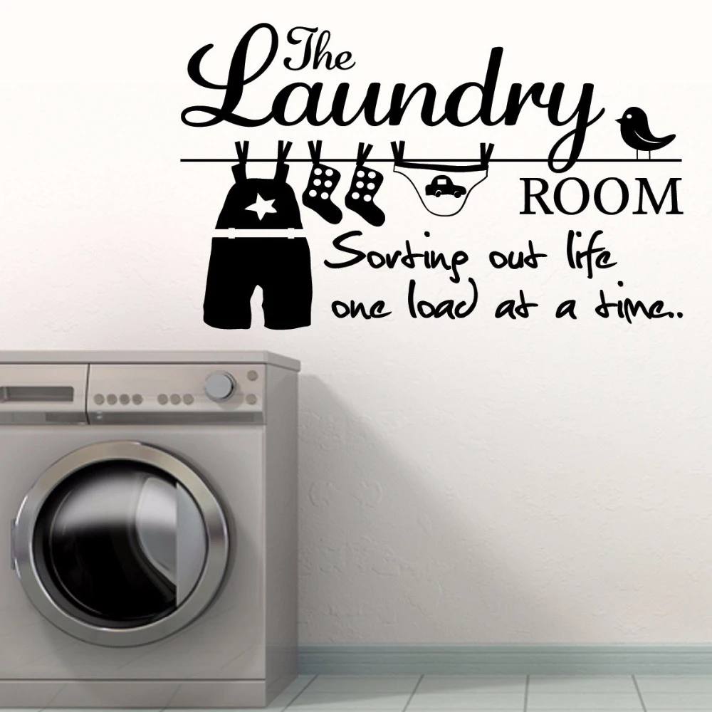 Wall stickers custom colour laundry room quote Removable Art Vinyl Decor Home Wall stickers custom colour laundry room quote Removable Art Vinyl Decor Home