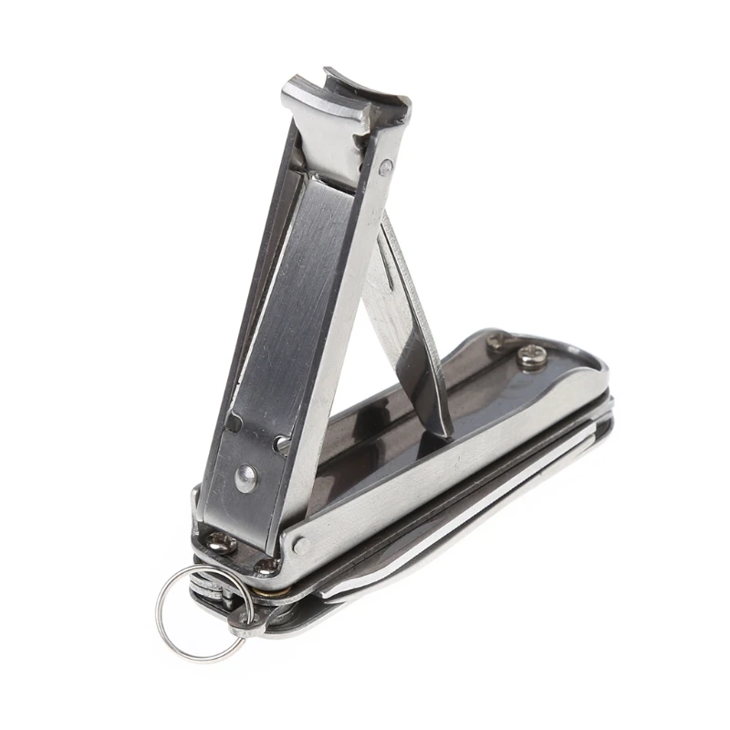 

YAS Stainless Nail Clippers Trimmer Cutter New Multi-Functional Manicure Outdoor Folding Tools Silver Finger Toe Manicure Tools