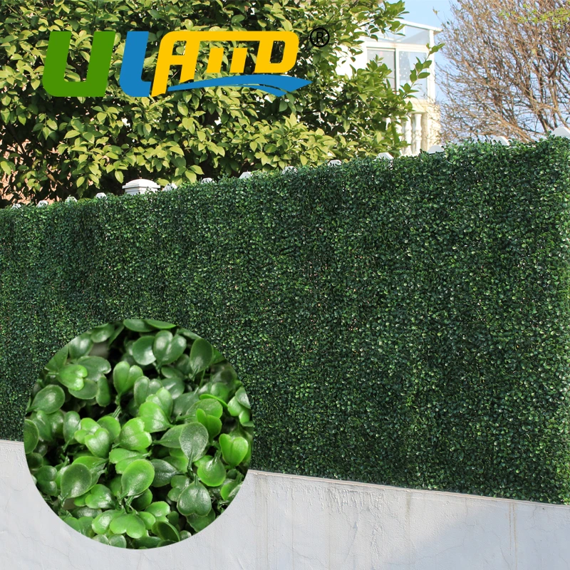 ULAND Outdoor Artificial Grass Fence Green Walls 3 SQM UV Proof Privacy Screen Faux Shrubs