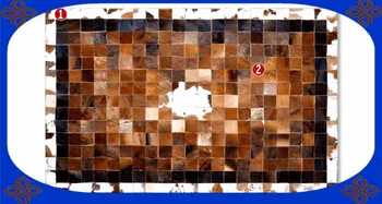 

2018 free shipping 100% natural genuine cowhide door carpet