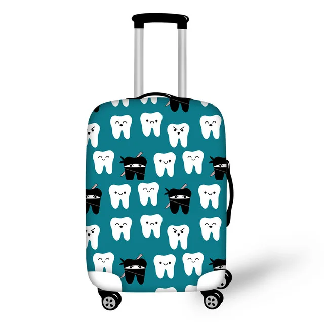INSTANTARTS стоматологическое оборудование принт путешествия утолщаются багаж защитный чехол костюм Чехол Водонепроницаемый чехол сумка Чехлы для 18-30 дюймов - Цвет: CJ0389