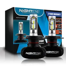 Vehemo 2 шт. H4/9003/HB2 светодио дный противотуманных фар светодио дный фар освещение сборки высокого Мощность лампочки Автомобильные аксессуары Передняя лампа