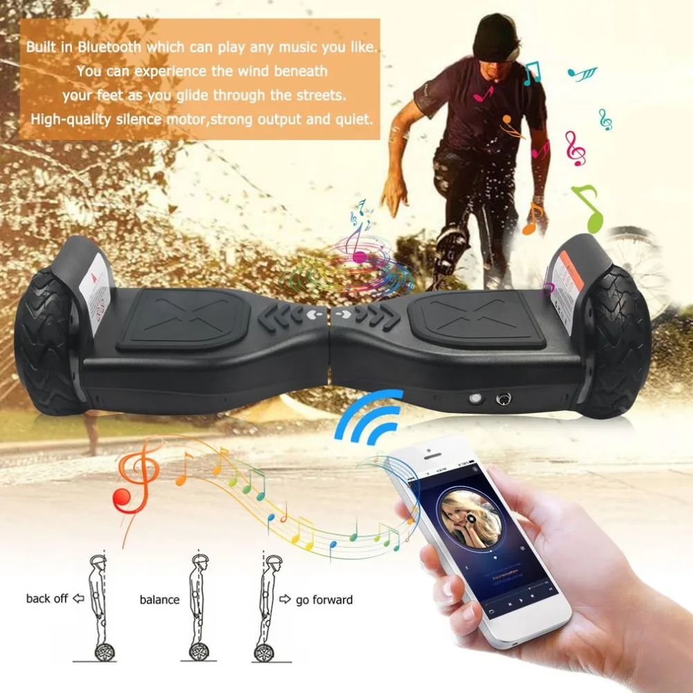 

6.5 Inch Tyre Hoverboards Two Wheels Smart Bluetooth Self Balance Scooters Silence Motor Strong Power Perfect Gift free shipping