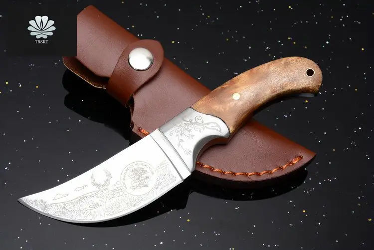 

TRSKT C36 AFRICAN RHINO 440C BLADE 4.8MM THICKNESS HUNTING KNIVES FIXED BLADE KNIFE CAMPING KNIFE EDC OUTDOOR TOOL DROPSHIPPING