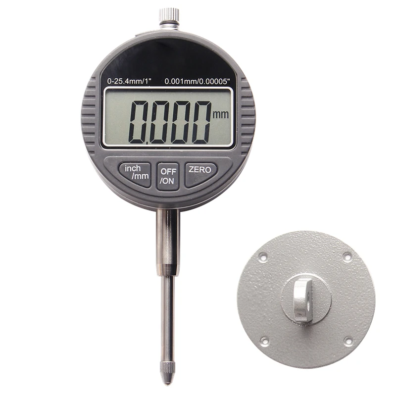 Индикатор цифрового набора 0-25,4 мм/" Dial Gauge 0,001 мм/0,00005" с рифлёной задней цифровой циферблат индикатор тестирования измерительные инструменты