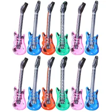 12 шт надувная гитара Форма игрушки для бассейна вечерние свадебные Юбилей Baby Shower украшения дома реквизит разные цвета