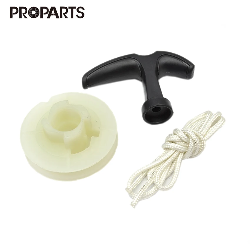 

Single Recoil Pull Start Starter Handle Pully Rope Fit For 5800 5200 4500 58cc 52cc 45cc Chain Saw Parts