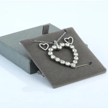 Пасифибогиня романтическое сердце узор серьги ожерелье набор большой камень цепи Ювелирные наборы Свадебные украшения подарок на день Святого Валентина