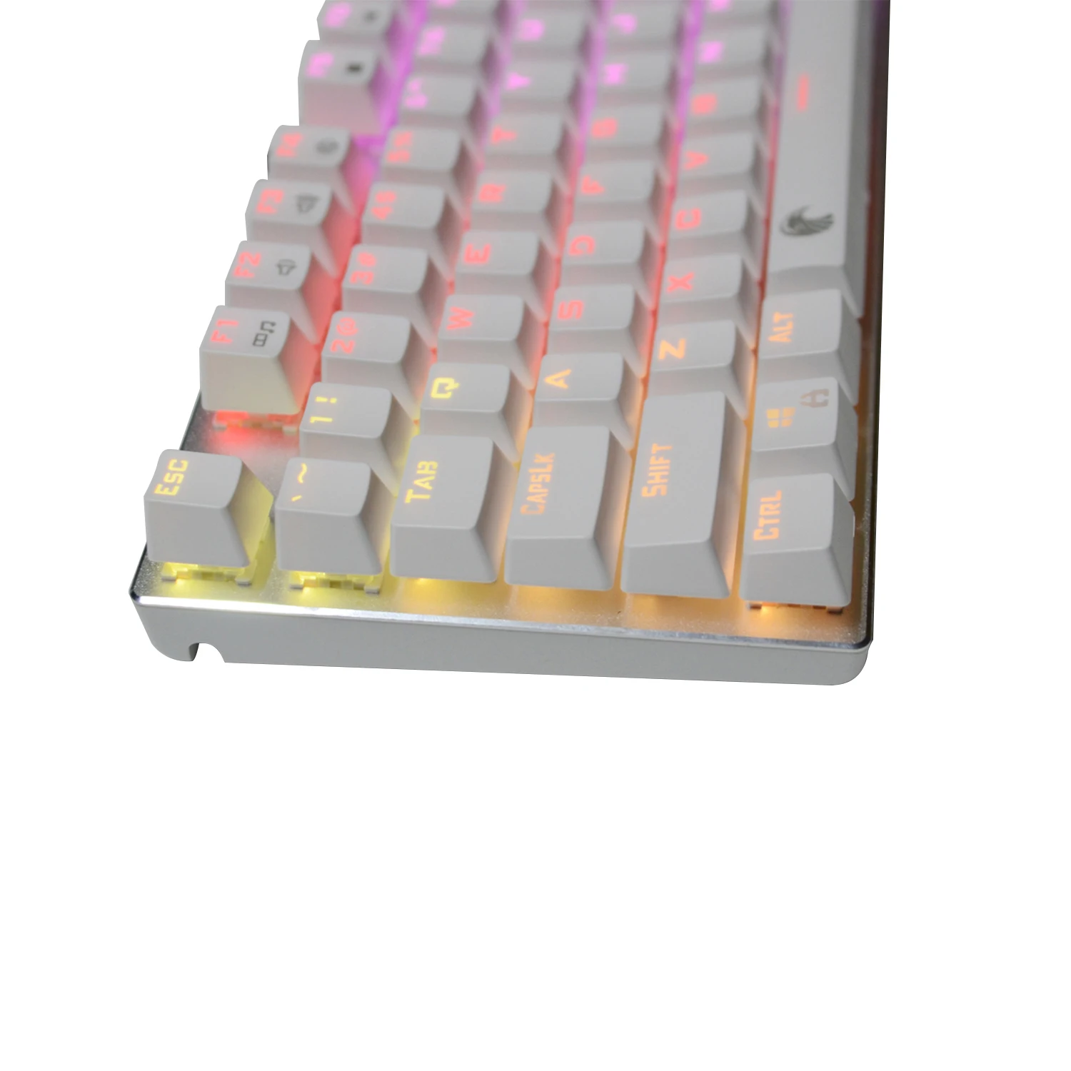 Z88 Mini Gaming Keyboard RGB Backlit Outemu Switch Compact Aluminum Mechanical Keyboard White
