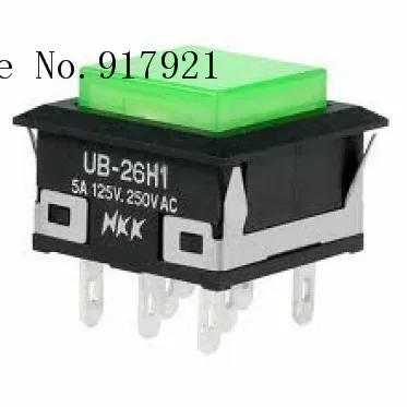 

[ZOB] UB-26H1 imported self-locking switch button switch UB26 nkk luminous flat thin self-locking open --5PCS/LOT