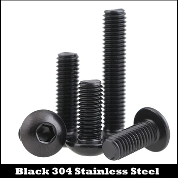 

M5 M5*10 M5x10 M5*12 M5x12 M5*16 M5x16 Black 304 Stainless Steel SS DIN7380 Bolt Hex Hexagon Socket Pan Round Button Head Screw