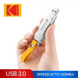 USB флеш-накопитель Kodak K133, флеш-накопитель USB 3,0, металлический 16 ГБ, 32 ГБ, карта памяти, 64 ГБ, 128 ГБ, U диск, 256 ГБ, флеш-накопители с шнурком