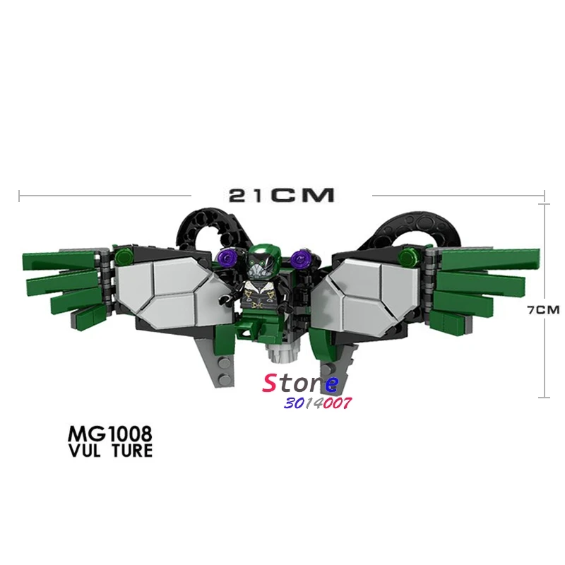 

Single Super Hero Avengers Vulture SpiderMan Spider-Man Action model Marvel bricks building blocks toys for children