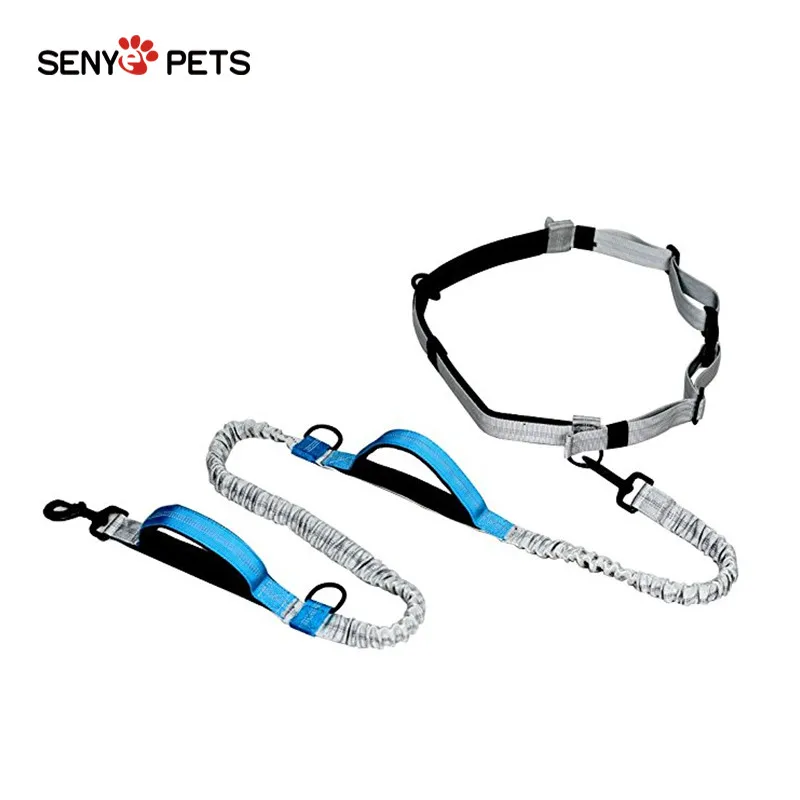 

Retractable Hands Free Dog Leash for Running,Walking,Jogging,Durable Reflective Stitching Leash,Adjustable Waist Belt DU035
