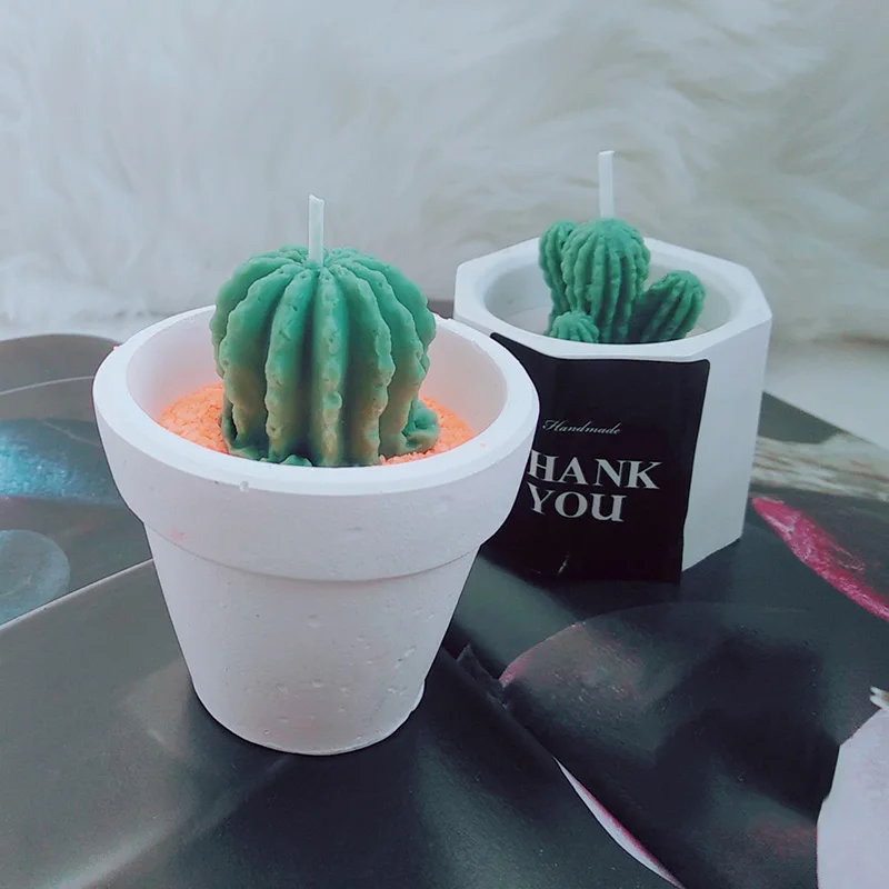 

Mini Cactus Silicone Candle Molds Succulent Plants Plaster Silicone Mold Wax Candle Mold Tiny size
