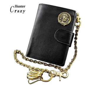 

Jusus Concho Trifold Snap Card Holder Purse Wallet w/ Brass Key Chain Mens Boys GIft