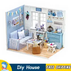 Миниатюрный Кукольный дом солнце серии DIY унисекс деревянный кукольный домик с мебелью для взрослых подростков игрушки модель здания