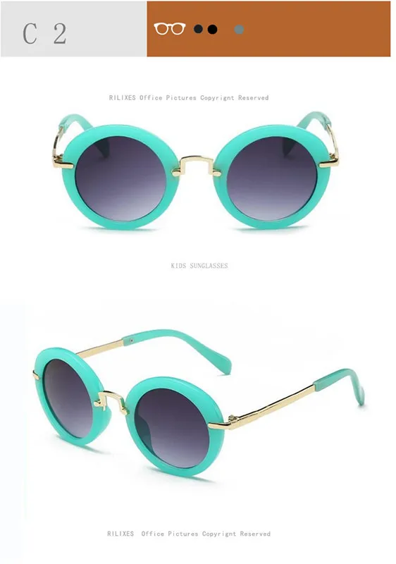 NEW Baby Girls Sunglasses Brand Designer UV400 Protection Lens Children Sun Glasses Cute Kids Sunglasses Cool Goggles (17) - 