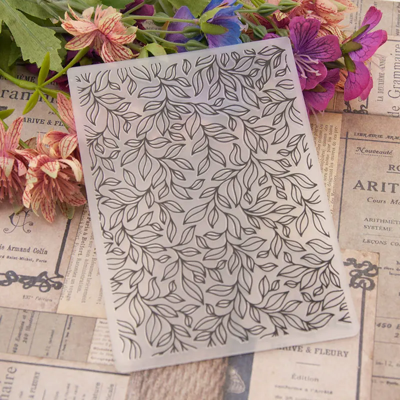  leaves plastic embossing folder for scrapbooking photo album paper card DIY greeting card invitatio - 32947874626