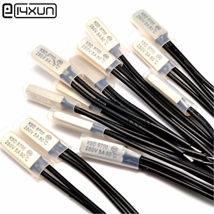 

10pcs KSD9700 45 50 55 60 65 70 75 80 Degrees Normal Close Temperature Controller (TDS) Detect Switch Thermal Protector 250V 5A