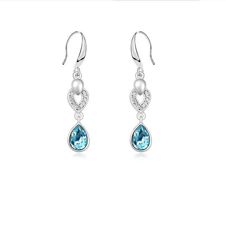 

Hot Sale 2014 New Arrival Water Tears Earrings Luxury Drop Earrings Austrian Crystal Fashion Wedding Jewelry
