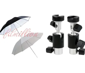 

4 in 1 33in 83cm Photo Studio Flash Soft Umbrella & Reflective Umbrella+ Flash Hot Shoe Bracket Tripod Umbrella Holder D type