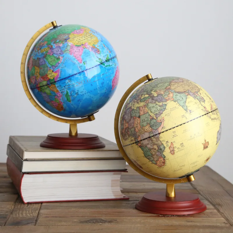 

Household Decor Plastic Terrestrial Globe World Globe Fashion Office Desktop Decor Cerafts Gift For Free Shipping