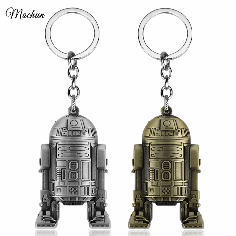 MQCHUN 3D робот R2D2 Подвески брелок Металлический для мужчин мальчиков подарок