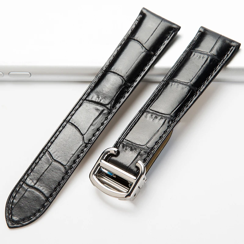 OTMENG Watch Band For Cartier Tank Solo W6700255 Genuine Leather Watch Strap 20/22/23/24/25 mm Bracelet For Men/Women Watchbands OTMENG Watch Band For Cartier Tank Solo W6700255 Genuine Leather Watch Strap 20/22/23/24/25 mm Bracelet For Men/Women Watchbands