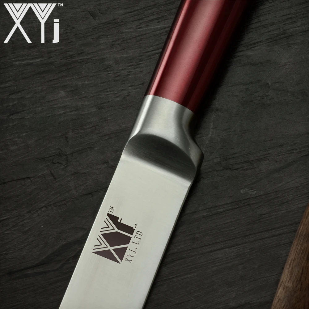 XYj набор кухонных ножей из нержавеющей стали Ножи Ножницы 8 ''шеф-повара для нарезки хлеба 7'' сантоку 5 ''Универсальный 3,5'' нож для очистки овощей