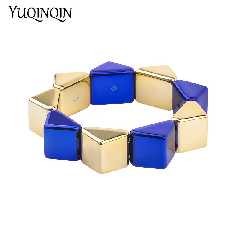 

Classic Resin Cuff Fashion Bracelets Bangles for Women Stretch Colourful Acrylic Geometric Bracelets Female Charm Gifts Jewelry