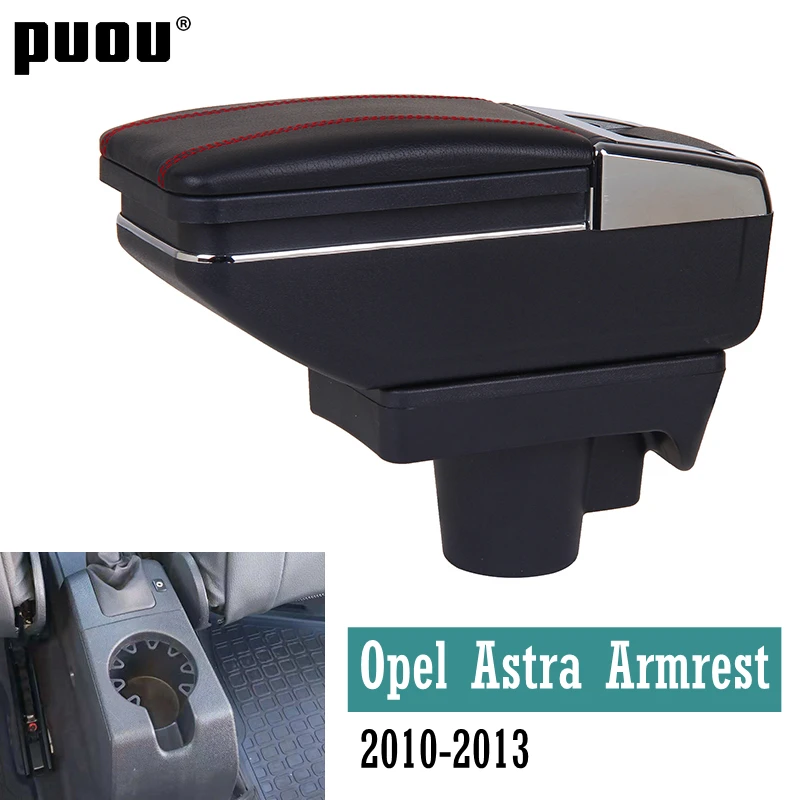 

For Opel Astra Armrest Box Rotatable Car Central Armrest Storage Box Ashtray Cup holder decoration accessories 2010-2013