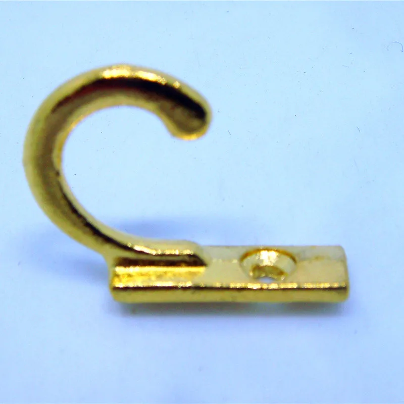50pcs 8 22mm Imitation Gold Alloy Hook Hole Mini Hooks Coat Hooks