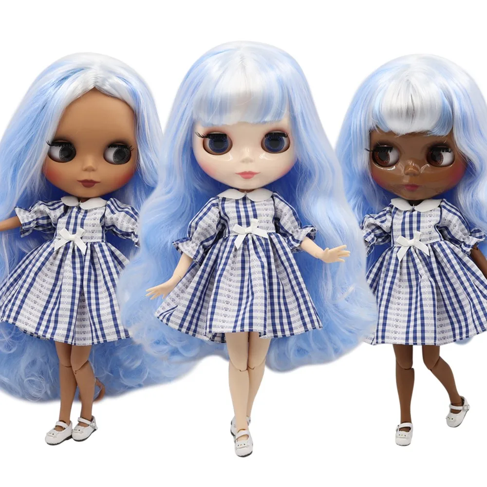 Кукла Blyth ICY DBS 1/6 bjd индивидуальное лицо с фиолетовыми смешанными синими волосами