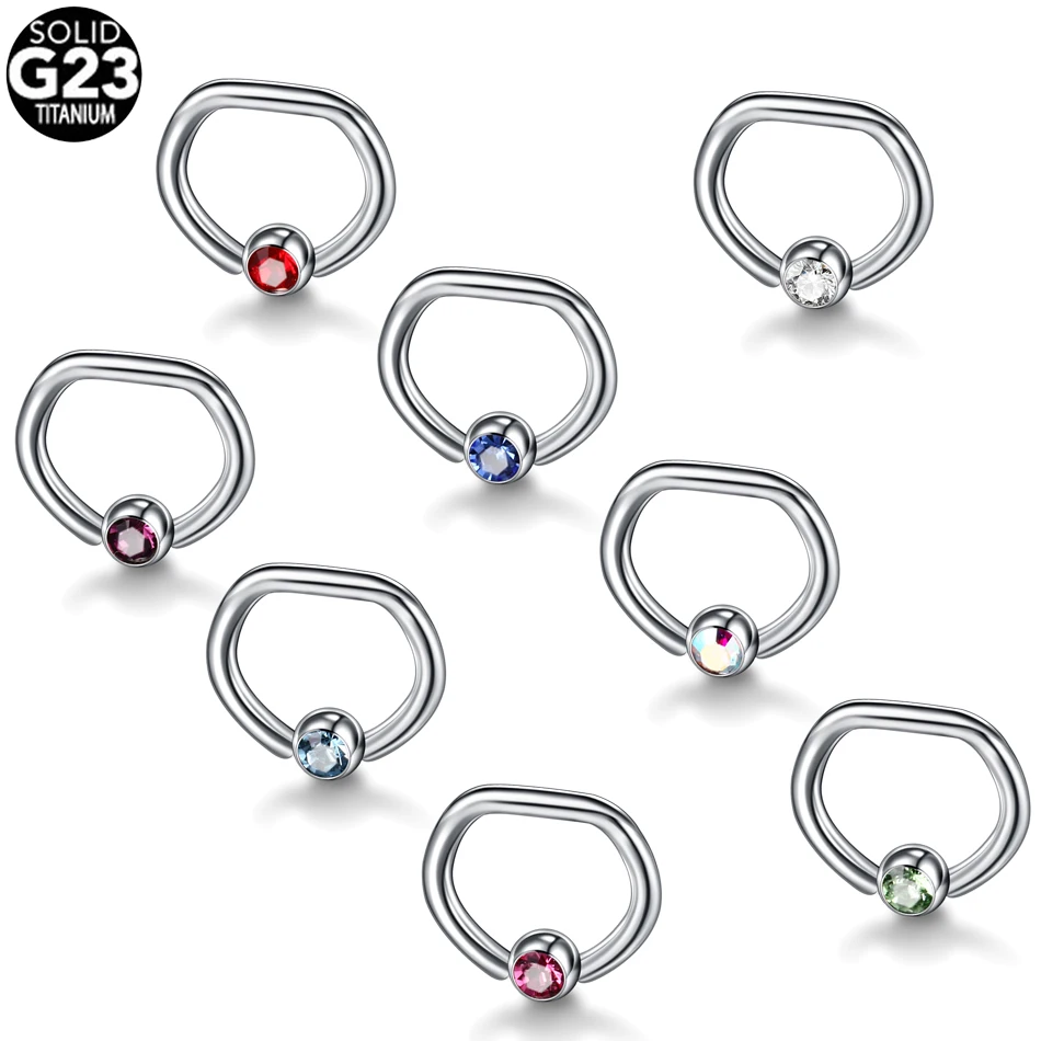 Кольцо для пирсинга с титановым драгоценным камнем ношения в CBR Daith Conch Rook
