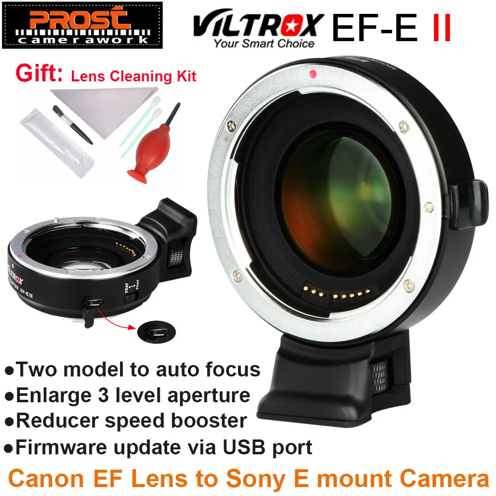  Viltrox EF-E II Auto Focus Reducer Speed Booster Lens Adapter for Canon EF Lens to Sony NEX E Camer