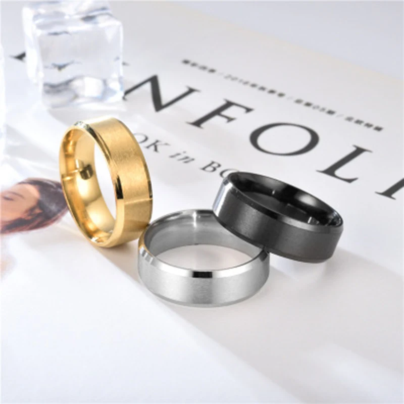 Qevila Fashion Simple Stainless Steel Rings for Women 2019 new jewelry wholesale Party Gift Dropshopping Wedding Engagement Ring (2)