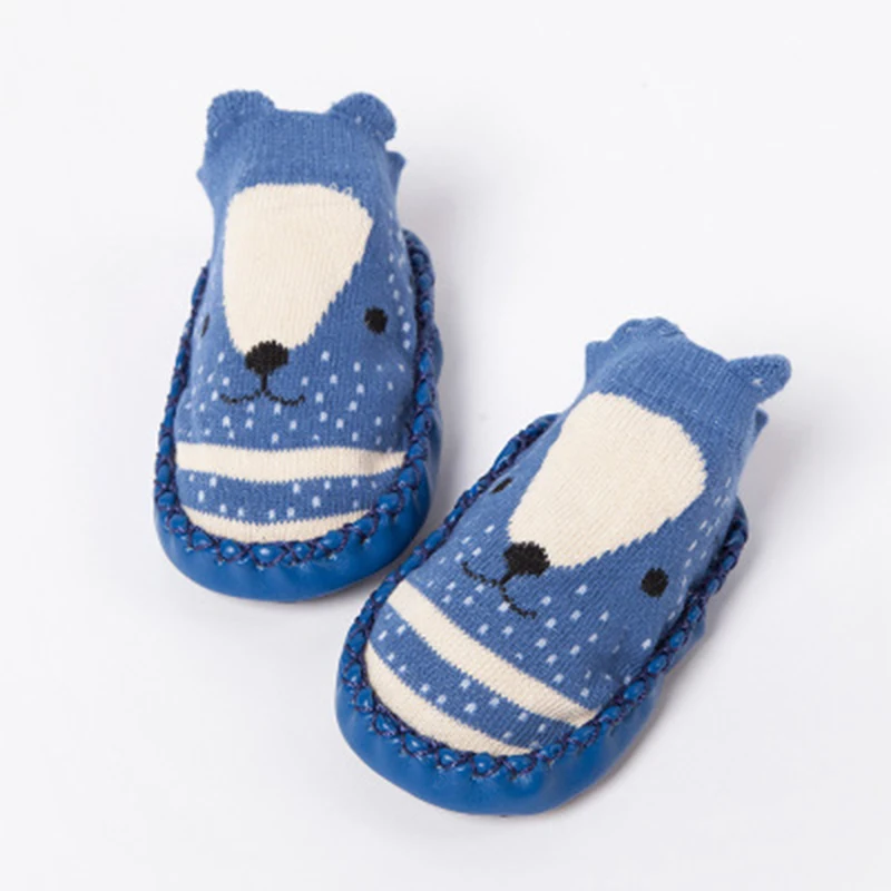 

2019 Cartoon Anti Slip Socks Baby Frilly Socks Rubber Newborn Soles Neonatal Pure Cotton Floor Infant Shoe Soft Sole Sock