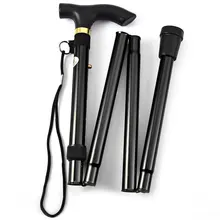 Newest Design Adjustable Aluminum Alloy Metal Folding Cane Walking Sticks Height and Non Slip Rubber Base Walking Stick