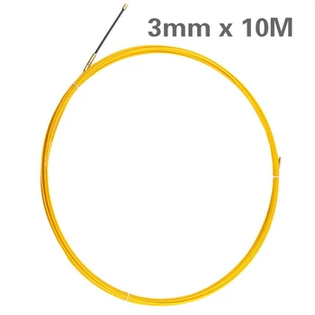

3mm/10M Fiberglass Cable Push Pullers Duct Snake Rodder Tape Wire Cable Running Rod Duct tape Puller for Floor Conduit