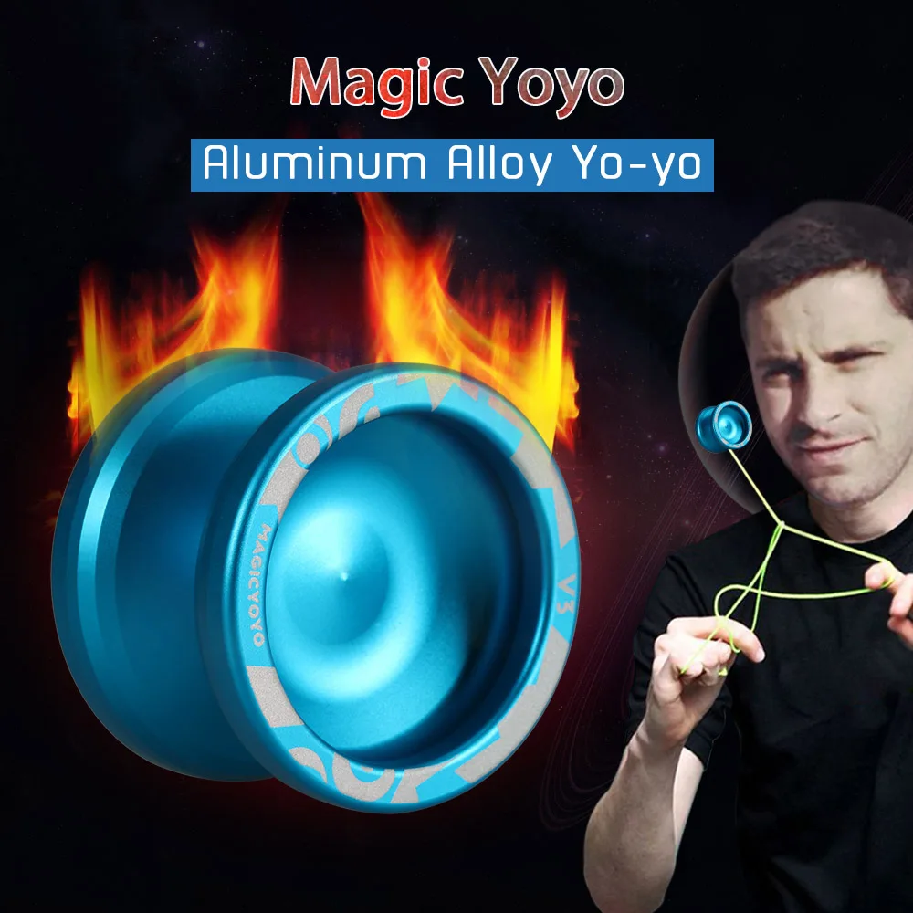 2018 New Metal Yoyo Professional Yoyo Set High speed Yo yo + Glove + 5