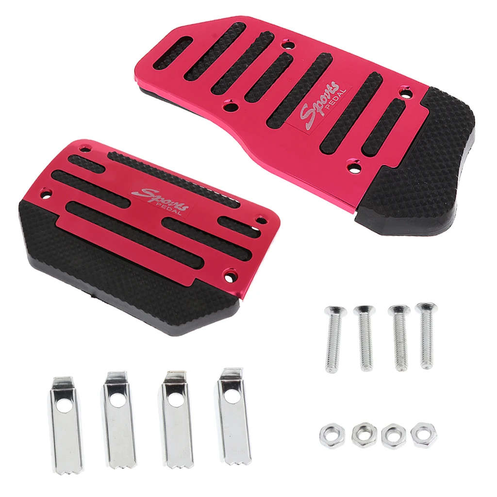 Brake Accelerator Sport NonSlip Pedal Pad Vehicle Automatic AT Car Red Creative and Fashionable Design