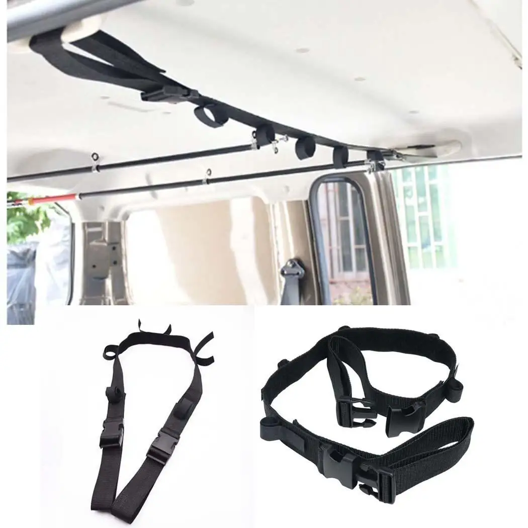 

1PCS Vehicle Fishing Rod Rack Fixed Bandage Black Auto Ribbon Storage 90g Holder Strap Car Accessory