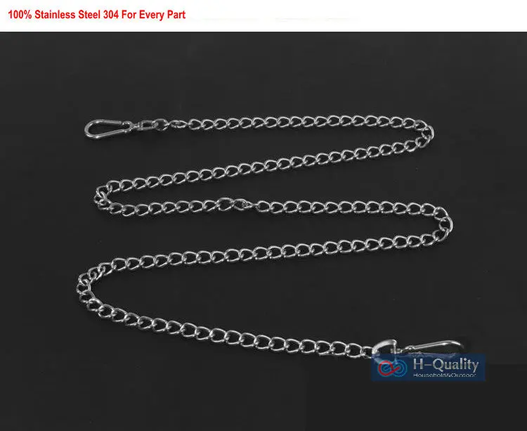 

Luxury S Size Stainless Steel 304 Double Snap Hooks And Twisted 2M Long 2.5MM Dia Pet Dog Drag Chain,Metal Leash,Training Lead