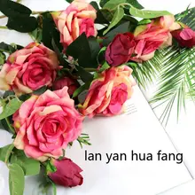 Одностороннее латексное покрытие для дома/свадебные декорации цветок декоративный настоящий сенсорный Искусственные розы цветы