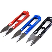 Высококачественные 2 шт многоцветные полезные ножницы-кусачки u-образные машинки для стрижки швейная вышивка для бахромы и пряжи из нержавеющей стали