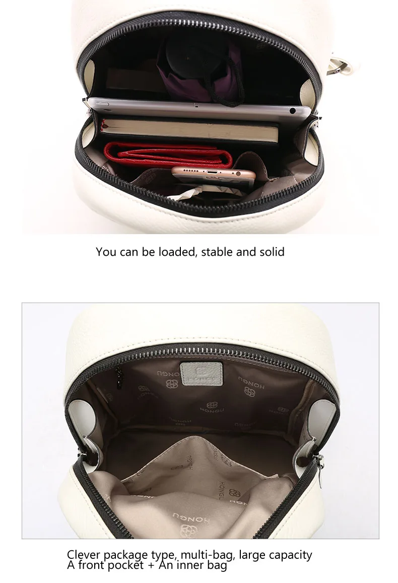 Ladies Solid Shoulder Bags Women Genuine First Layer Cow Leather bag College Bag Female Casual Simple style Fashion Backpack       H51940034 (6)