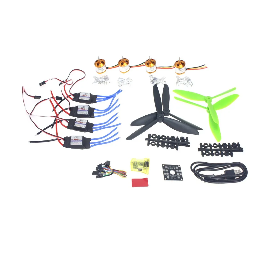 

F02047-D DIY 4 Axle Mini Drone Helicopter Parts ARF Kit: Brushless Motor 30A ESC CC3D Controller Board Flight Controller