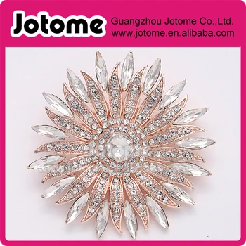 

Rose Gold Rhinestone Brooch, Wedding Cake Brooch Bridal Sash Brooch DIY Jewelry Crafts Crystal Rose Gold Broaches